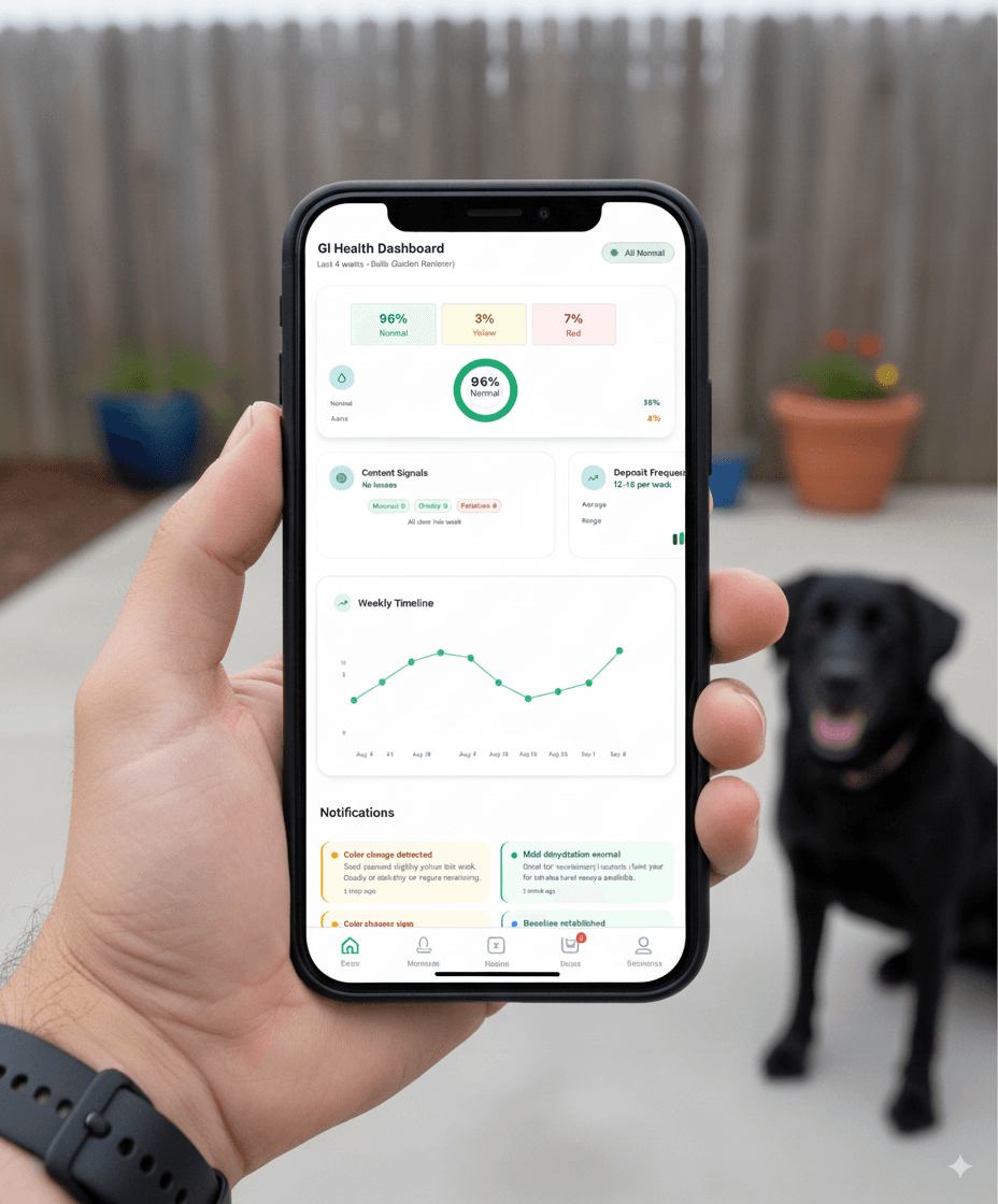 Wellness dashboard in the app