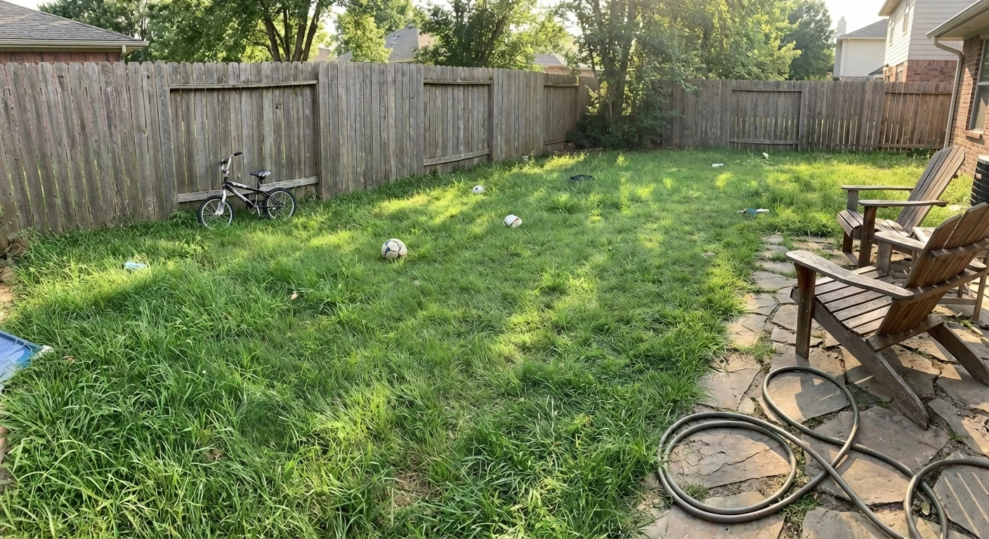 After — Summer backyard — before and after professional cleanup